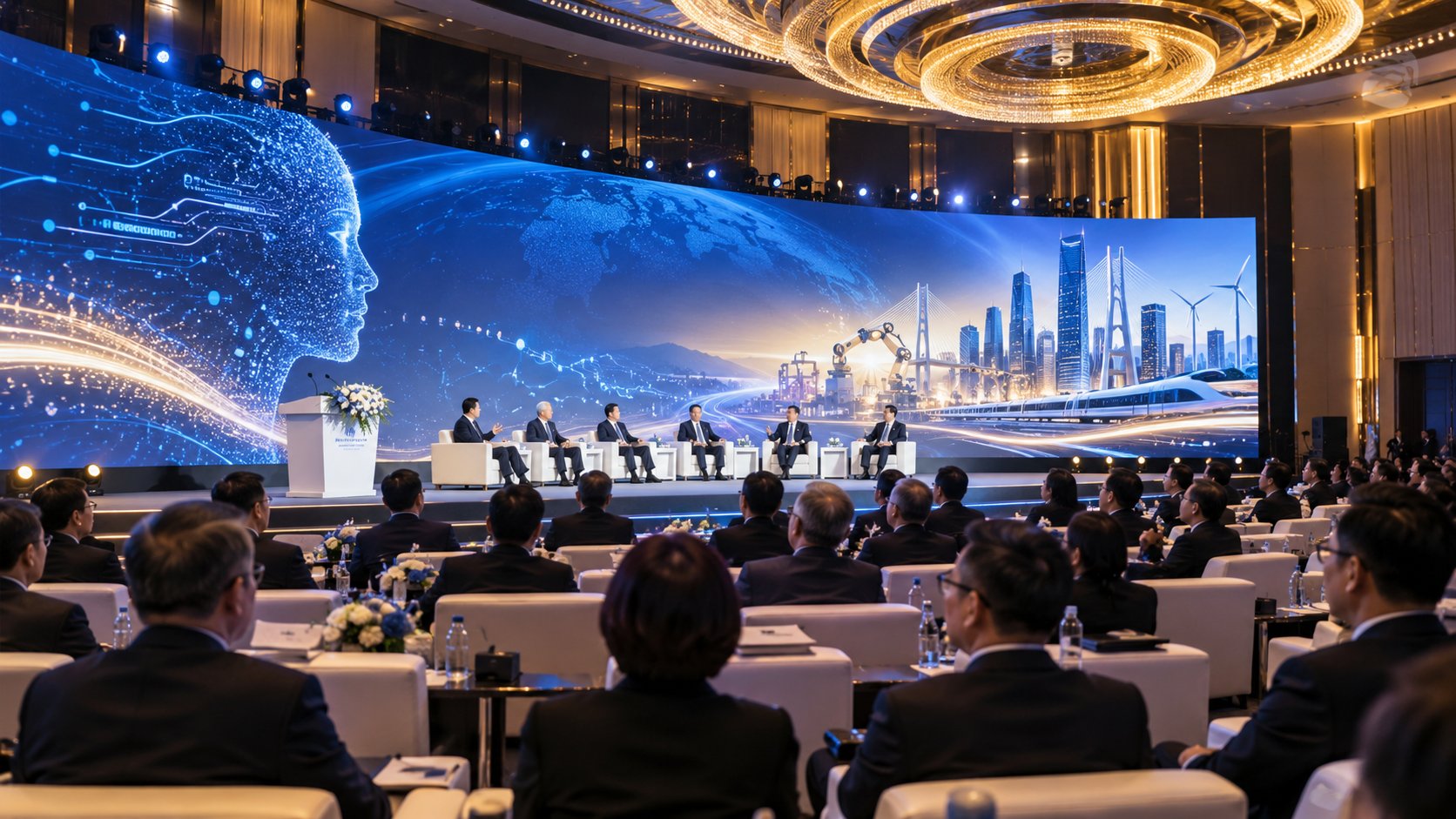 AI创收中心行业智能体峰会现场：产业对话与技术展示